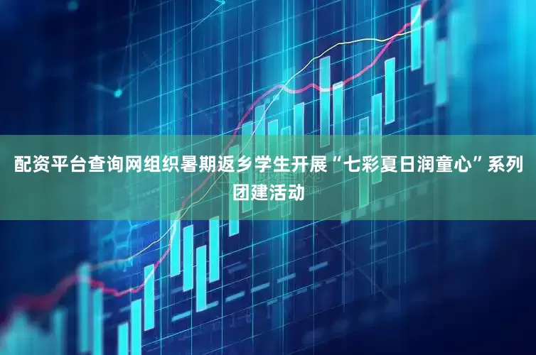 配资平台查询网组织暑期返乡学生开展“七彩夏日润童心”系列团建活动
