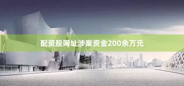 配资股网址涉案资金200余万元